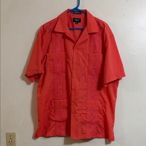 Omega Coral Men's Short Sleeve Shirt Jacket
